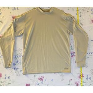 XGO Military Tan Long‎ Sleeve Base Layer Shirt Men’s L Performance Thermal